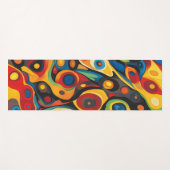 Tapis De Yoga Couleurs chaudes psychédéliques (Devant (Horizontal))