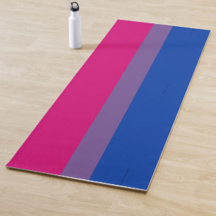 Tapis De Yoga Couleurs du drapeau de fierté bisexuelle de Slippe