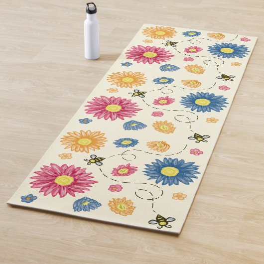 Tapis De Yoga Couleurs du ressort (En situation)