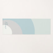 Tapis De Yoga Couleurs personnalisées du bleu, du gris et du bla (Devant (Horizontal))