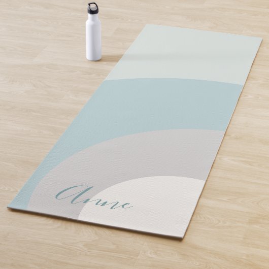 Tapis De Yoga Couleurs personnalisées du bleu, du gris et du bla (En situation)