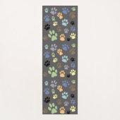 Tapis De Yoga Couleurs rétro Empreintes de pattes de chiens ou d (Devant)
