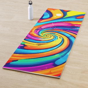 Tapis De Yoga Couleurs torride, Spirale psychédélique, Chao colo