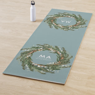 Tapis De Yoga Courbe botanique d'eucalyptus élégante et moderne