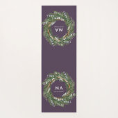 Tapis De Yoga Courbe botanique eucalyptus élégant et moderne (Dos)