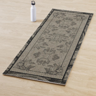 Tapis De Yoga Coureur de style victorien floral