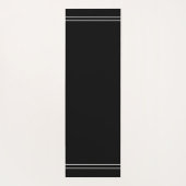 Tapis De Yoga Couronne Chakra Mandala & Lotus en noir (Dos)