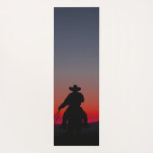 Tapis De Yoga cowboy au coucher du soleil (Dos)