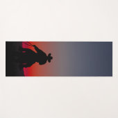 Tapis De Yoga cowboy au coucher du soleil (Devant (Horizontal))
