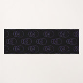 Tapis De Yoga Crâne en violet et noir (Devant (Horizontal))