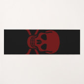 Tapis De Yoga Crâne et os (Devant (Horizontal))