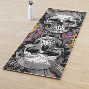 Tapis De Yoga Crâne et os Yoga Mat - Crâne Yoga Mat
