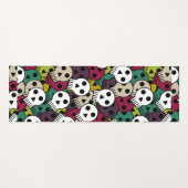 Tapis De Yoga crâne fantôme (Devant (Horizontal))