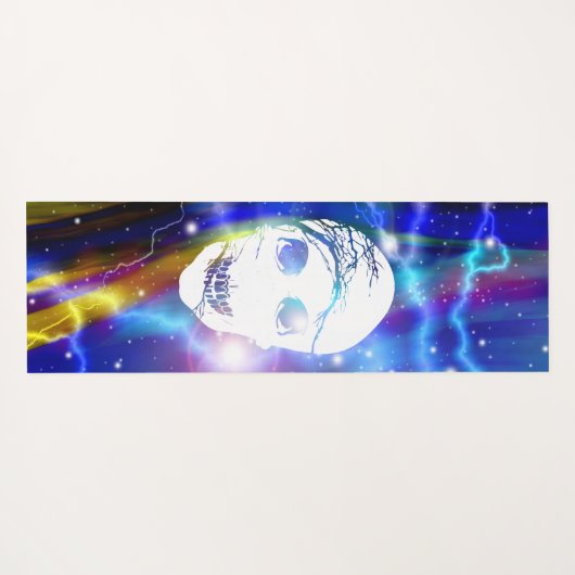 Tapis De Yoga Crâne Imaginaire (Dos (Horizontal))
