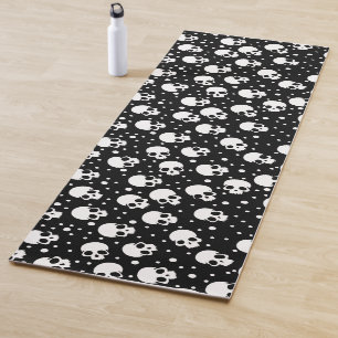Tapis De Yoga Crâne monochrome Polka Dot