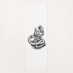 Tapis De Yoga Crâne - Tête diabolique avec serpent
