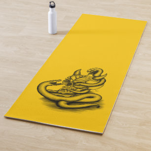 Tapis De Yoga Crâne - Tête diabolique avec serpent