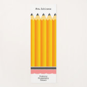 Tapis De Yoga Crayon enseignant avec nom (Devant)