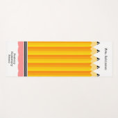 Tapis De Yoga Crayon enseignant avec nom (Devant (Horizontal))