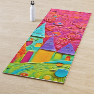 Tapis De Yoga Création innovante colorée d'argile