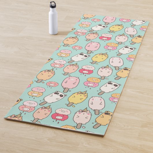 Tapis De Yoga Crème glacée Kawaii (En situation)