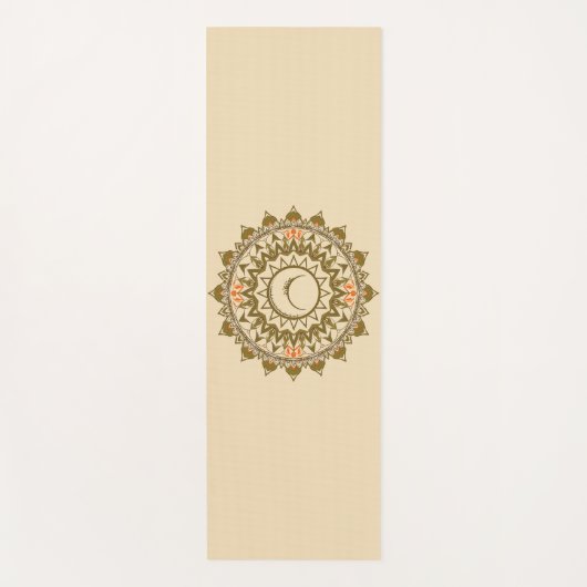 Tapis De Yoga Crescent Moon Mandala (Devant)
