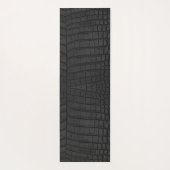 Tapis De Yoga Crocodile noir en cuir imprimé (Dos)