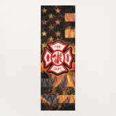 Tapis De Yoga Croix et flammes des pompiers (Dos)