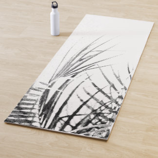 Tapis De Yoga Croquis minimalisme Feuille Palm Tree