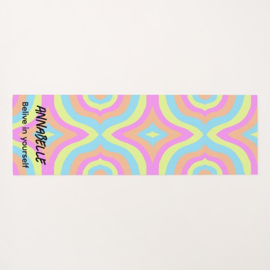 Tapis De Yoga Croyez en vous Retro Stylish (Dos (Horizontal))