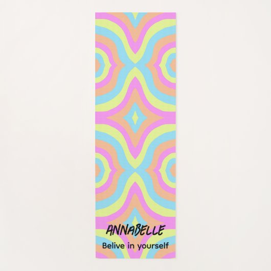 Tapis De Yoga Croyez en vous Retro Stylish (Devant)