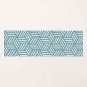 Tapis De Yoga Cubes d'illusion optique Abstraite rétro Motif ble (Devant (Horizontal))