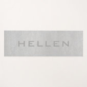 Tapis De Yoga Cuir imitation gris clair (Devant (Horizontal))