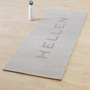 Tapis De Yoga Cuir imitation gris clair