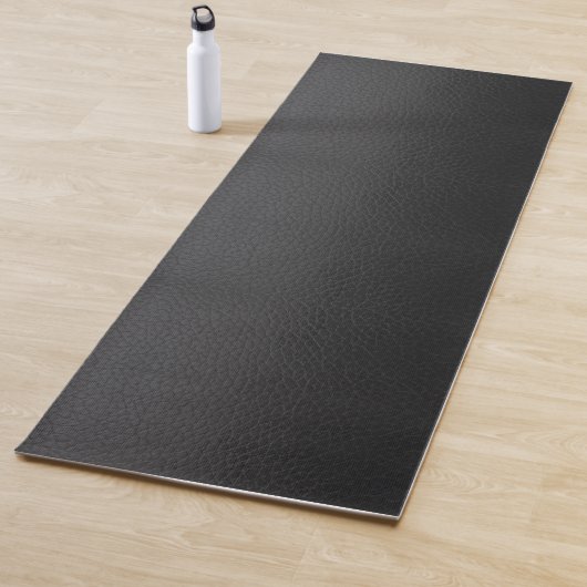 Tapis De Yoga Cuir noir Faux (En situation)