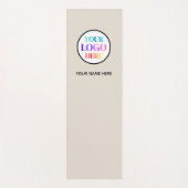 Tapis De Yoga Custom Beige Business Logo Name (Devant)