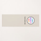 Tapis De Yoga Custom Beige Business Logo Name (Devant (Horizontal))