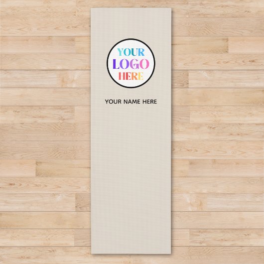 Tapis De Yoga Custom Beige Business Logo Name