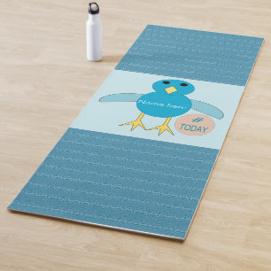 Tapis De Yoga Custom Blue Anniversaire Garçon Chick Yoga Mat