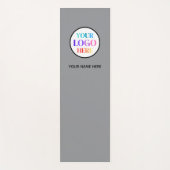 Tapis De Yoga Custom Business Logo Name Gray (Devant)