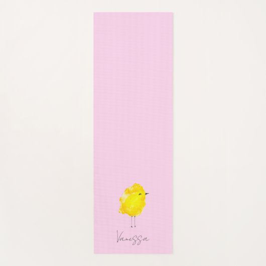 Tapis De Yoga Custom Chick Chicken yellow stylish chic sweet (Devant)