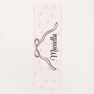 Tapis De Yoga Custom Coquette Pink Bow Personal
