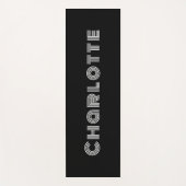 Tapis De Yoga Custom Elegant Minimal Black And White (Devant)