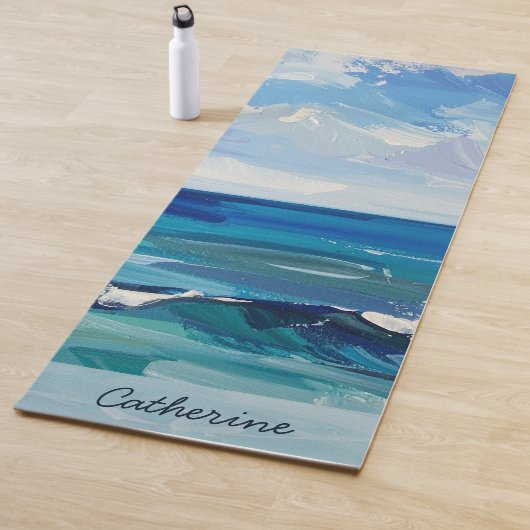 Tapis De Yoga Custom Ocean Beach Waves Yoga Mat (En situation)