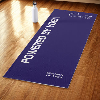 Tapis De Yoga Custom Print Yoga Crew Dark Blue