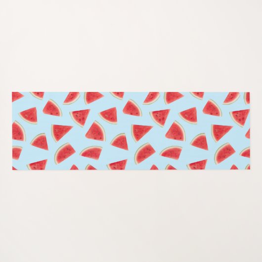 Tapis De Yoga Custom Realistic Watermelon Slice Summer Pattern (Dos (Horizontal))