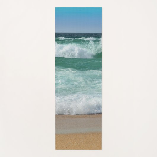 Tapis De Yoga Custom Seaside Sea Waves Sand Beach Modèle (Devant)