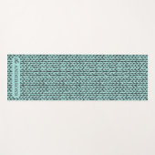 Tapis De Yoga Custom Turquoise and Charcoal Knit Pattern  (Devant (Horizontal))