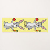 Tapis De Yoga Cute bunny rabbit with vegetables (Dos (Horizontal))