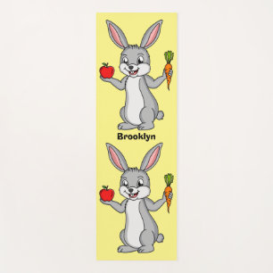 Tapis De Yoga Cute bunny rabbit with vegetables